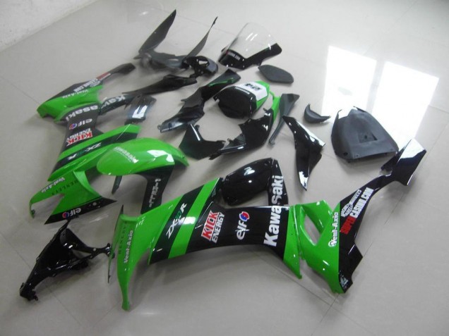 Verde Nero Kick Carene Moto Kawasaki ZX10R 2008-2010