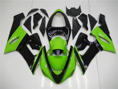 Verde Nero Kit Carenatura Iniezione Kawasaki ZX6R 2005-2006