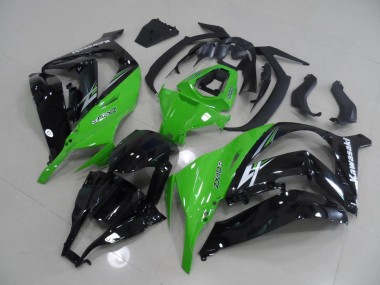 Verde & Nero Kit Carenatura Motocicletta Completo ABS Kawasaki ZX10R 2011-2015