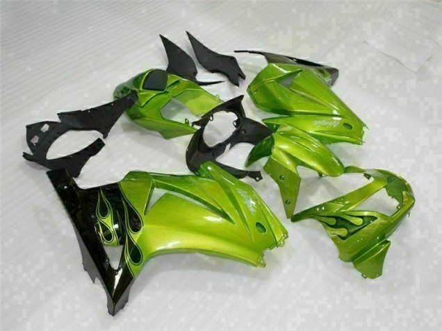 Verde Nero Kit Carene Kawasaki EX250 2008-2012 Verde Nero Kit Carene Kawasaki EX250 2008-2012