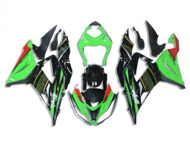 Verde Nero Kits Carenatura Moto Completa Kawasaki ZX6R 2013-2018