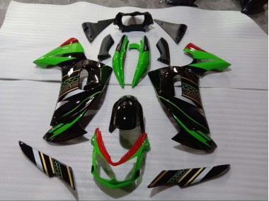 Verde Nero Kits Carene Moto Completa Kawasaki EX650 2006-2008