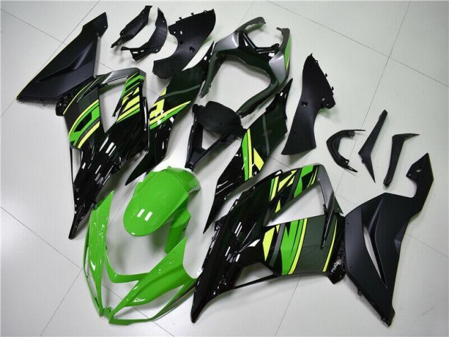 Verde Nero Kits Carene Moto Kawasaki ZX6R 2013-2018 Verde Nero Kits Carene Moto Kawasaki ZX6R 2013-2018