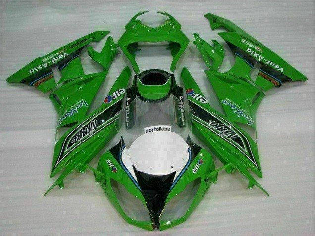 Verde Nero LeoVince Carene Moto Kawasaki ZX6R 2009-2012 Verde Nero LeoVince Carene Moto Kawasaki ZX6R 2009-2012
