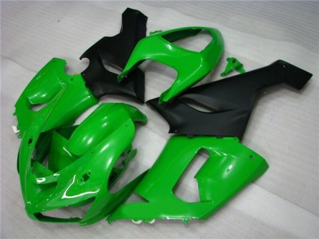 Verde Nero Opaco Carene Moto Kawasaki ZX6R 2005-2006 Verde Nero Opaco Carene Moto Kawasaki ZX6R 2005-2006