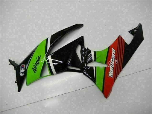 Verde Nero Rosso Carene Moto Kawasaki ZX6R 2009-2012 Verde Nero Rosso Carene Moto Kawasaki ZX6R 2009-2012