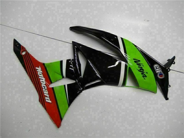 Verde Nero Rosso Carene Moto Kawasaki ZX6R 2009-2012 Verde Nero Rosso Carene Moto Kawasaki ZX6R 2009-2012