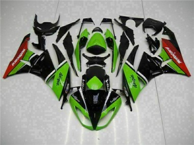 Verde Nero Rosso Carene Moto Kawasaki ZX6R 2009-2012