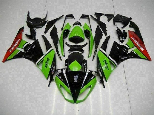 Verde Nero Rosso Carene Moto Kawasaki ZX6R 2009-2012 Verde Nero Rosso Carene Moto Kawasaki ZX6R 2009-2012