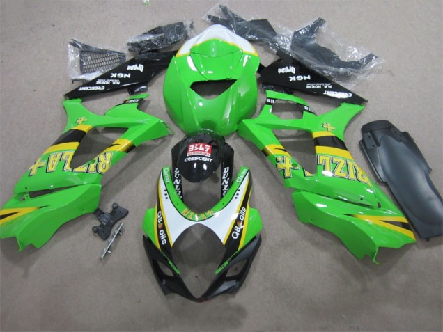 Verde Rizla Q8 Oils Carene Moto Suzuki GSXR 1000 K7 2007-2008 Verde Rizla Q8 Oils Carene Moto Suzuki GSXR 1000 K7 2007-2008