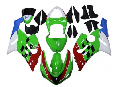 Verde Rosso Bianco Blu Carene Moto Kawasaki ZX6R 2005-2006
