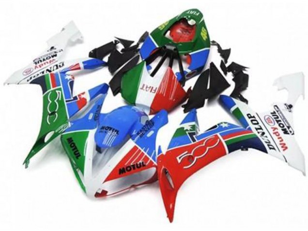 Verde Rosso Blu Bianco Carene Moto Yamaha R1 2004-2006 Verde Rosso Blu Bianco Carene Moto Yamaha R1 2004-2006